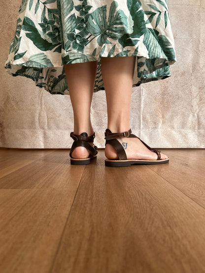 MEDUSA GREEK LEATHER SANDAL