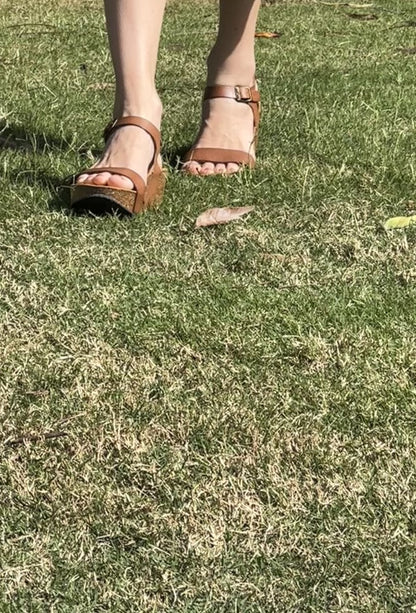 TAUPE WEDGE WOMEN SANDAL